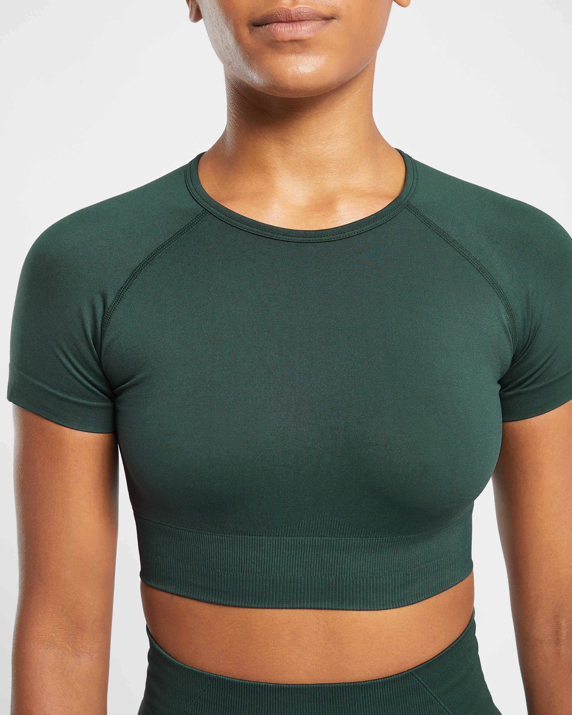 Empower Seamless Crop Top - Dark Green