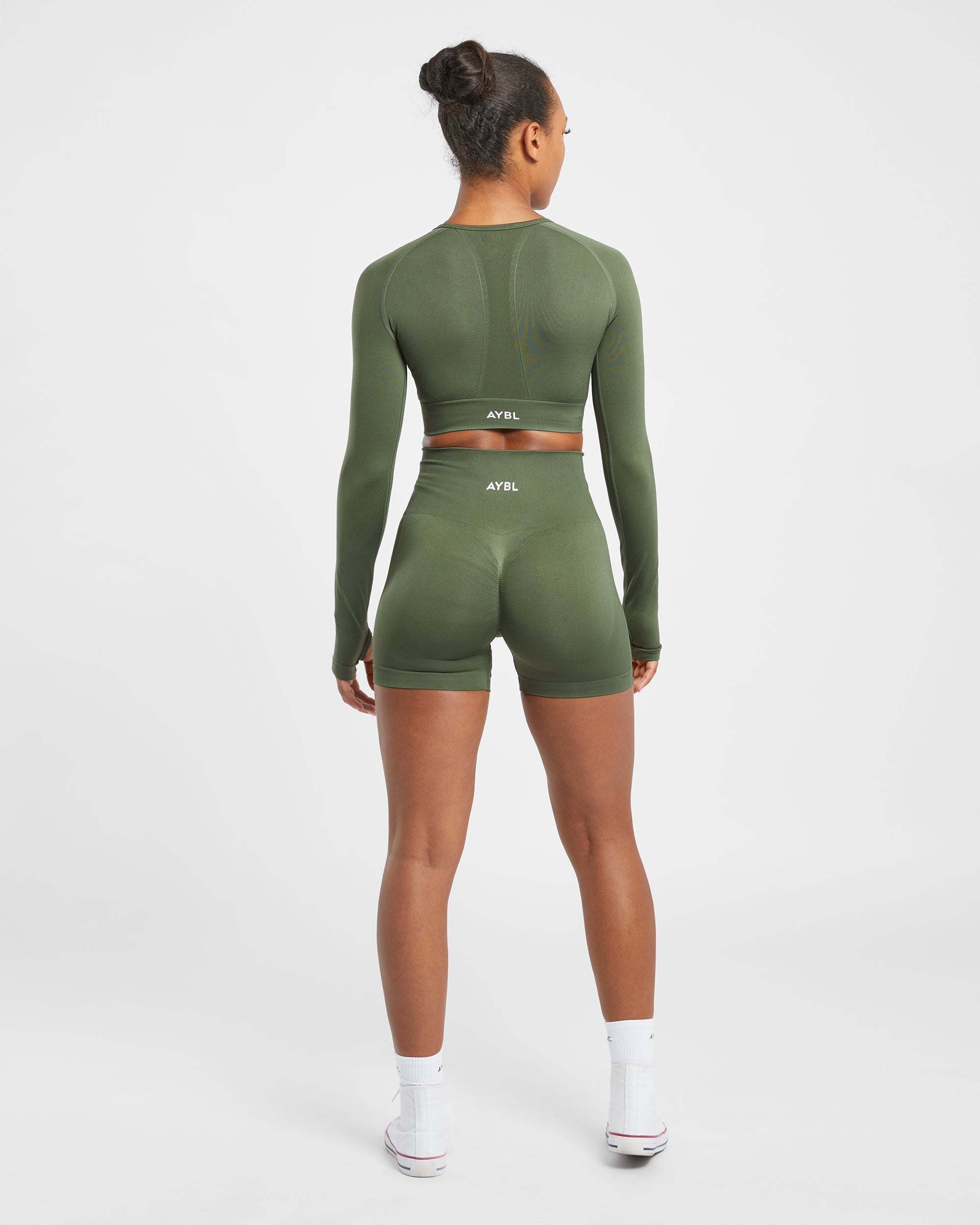 Empower Seamless Shorts - Khaki Green