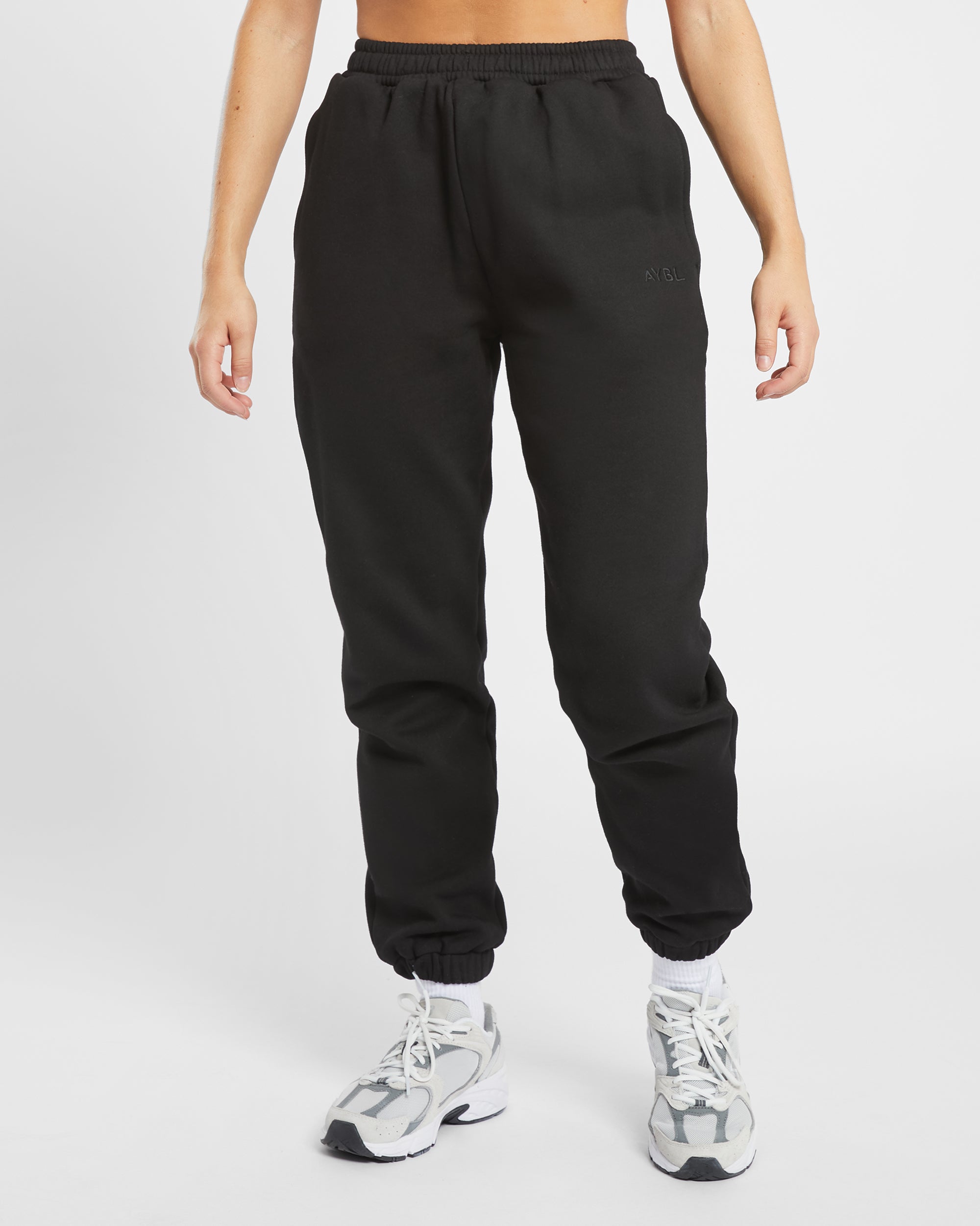 Premium Oversized Joggers - Black