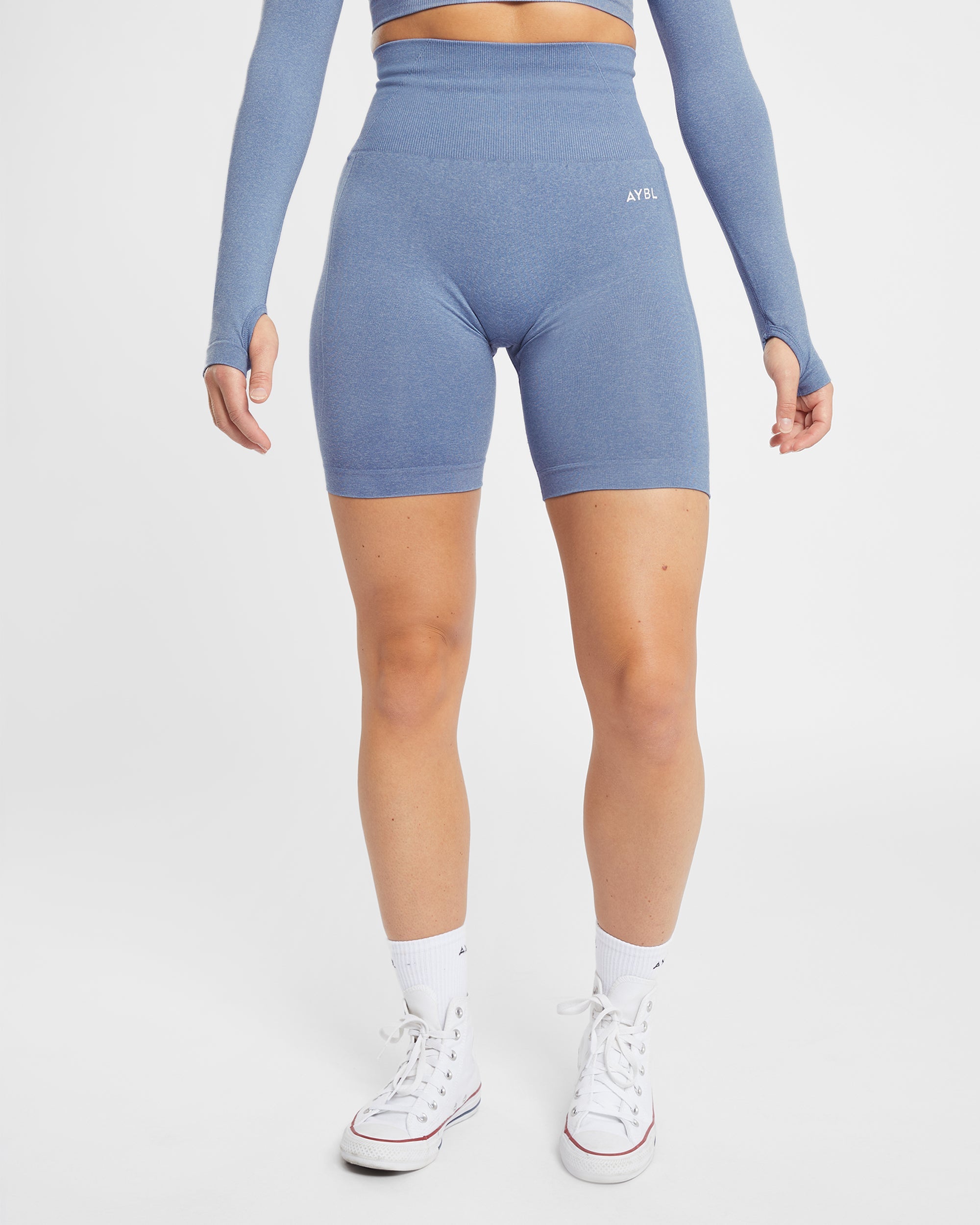 Empower Seamless Cycling Shorts - Blue Marl