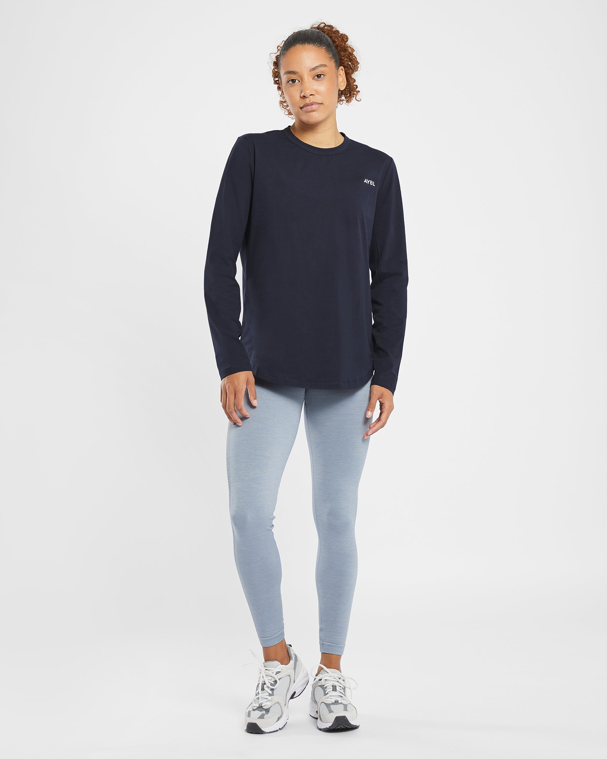 Everyday Relaxed Long Sleeve T Shirt - Navy