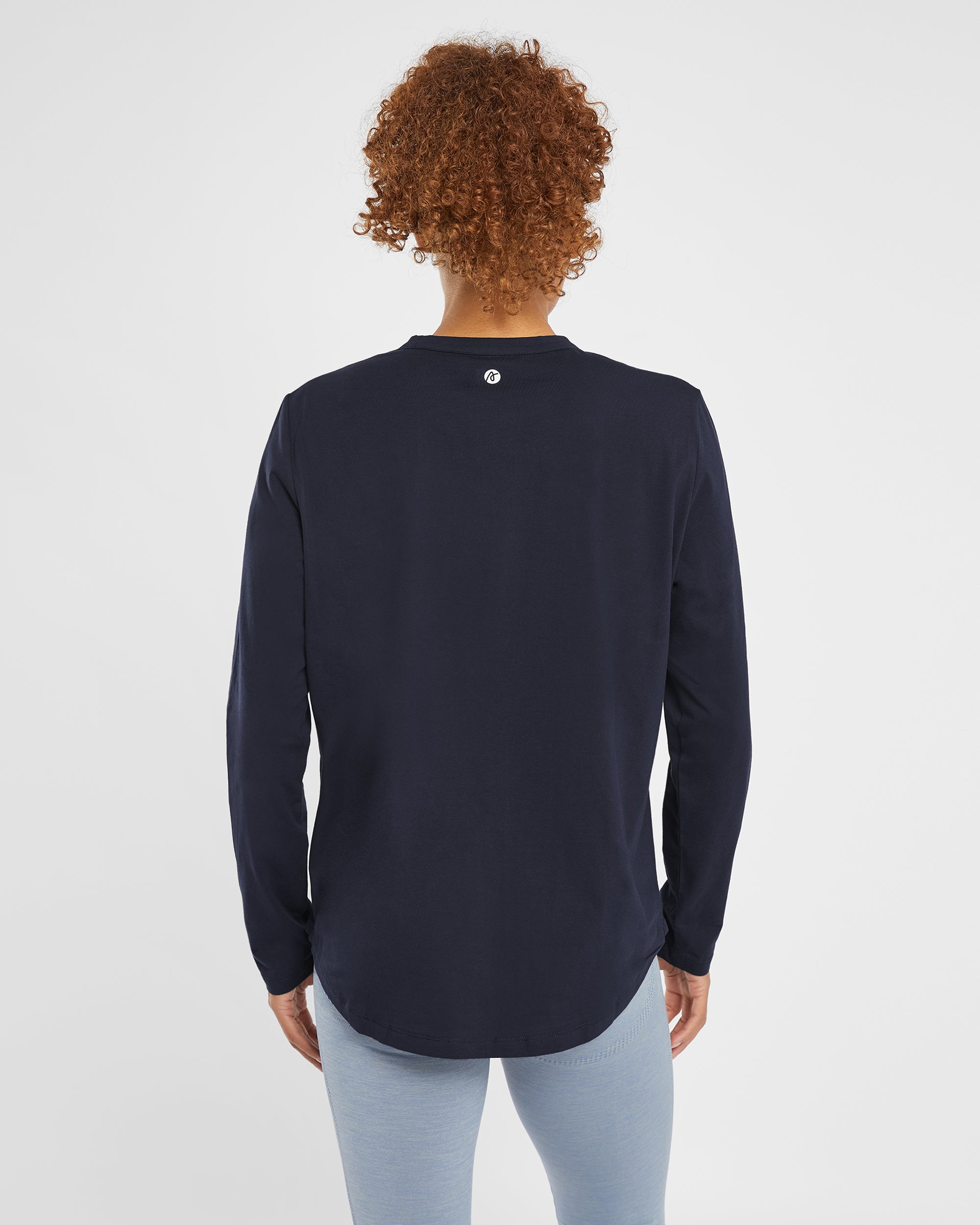 Everyday Relaxed Long Sleeve T Shirt - Navy