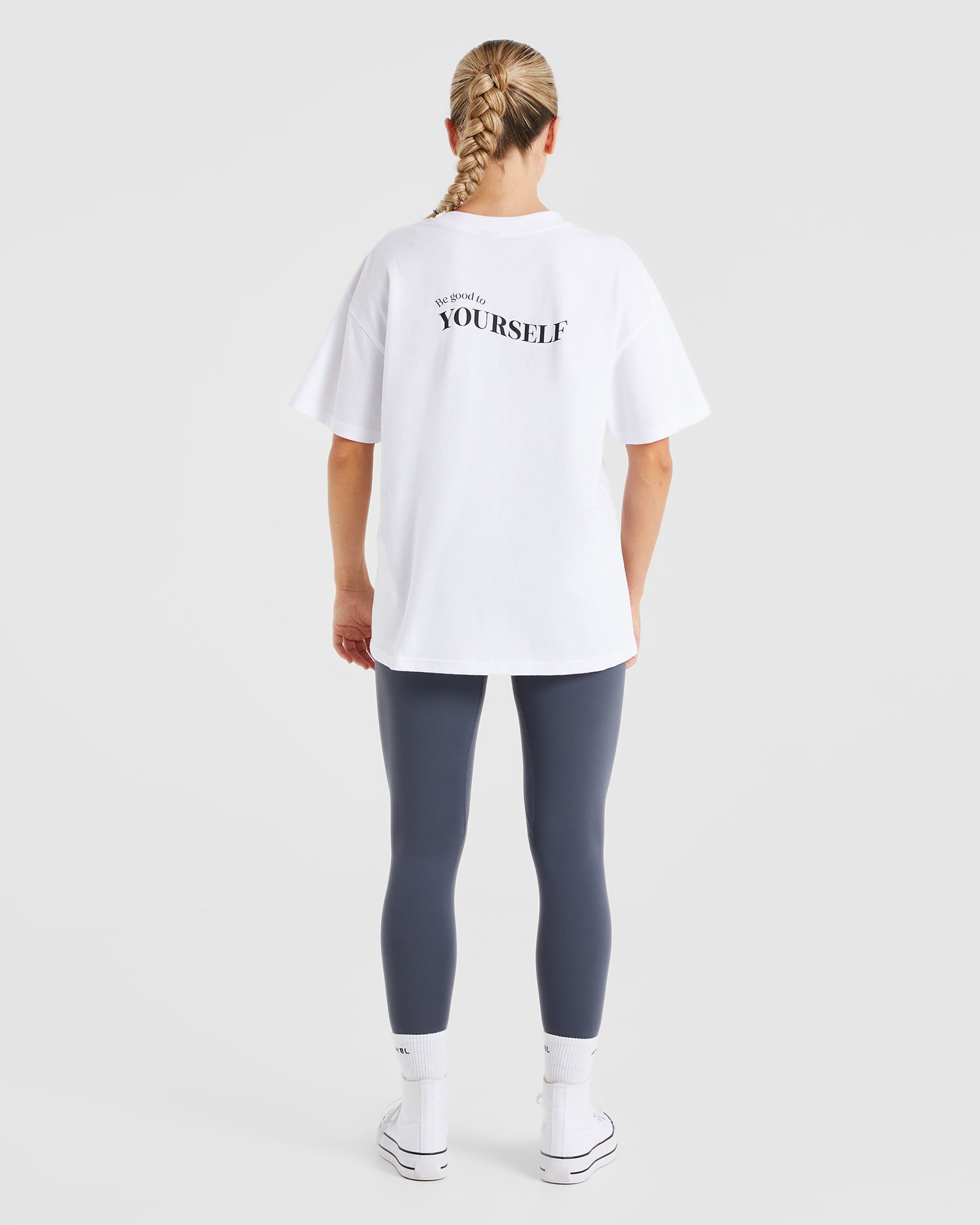 Be Good To Yourself Oversized T Shirt - White