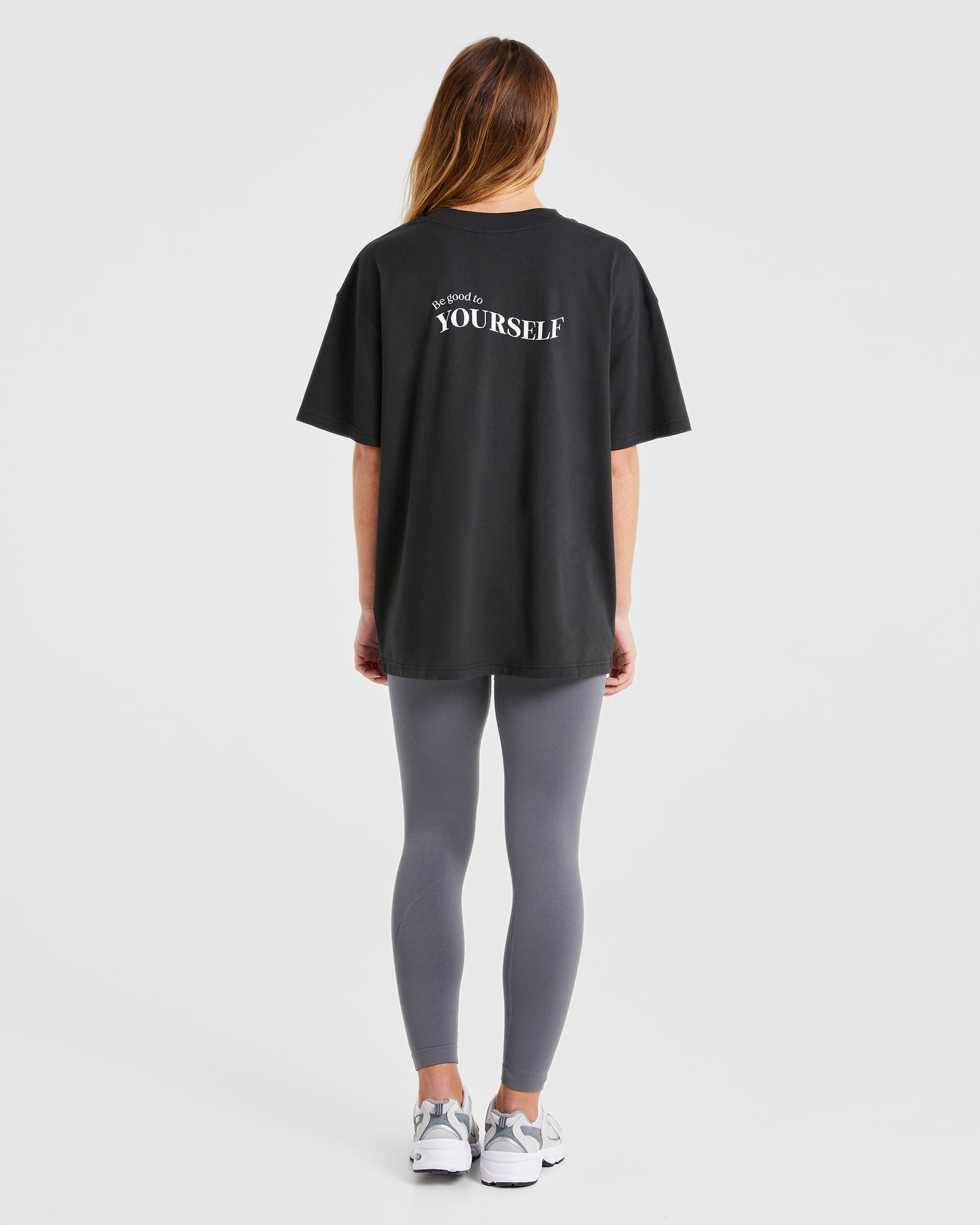 Be Good To Yourself Oversized T Shirt - Black