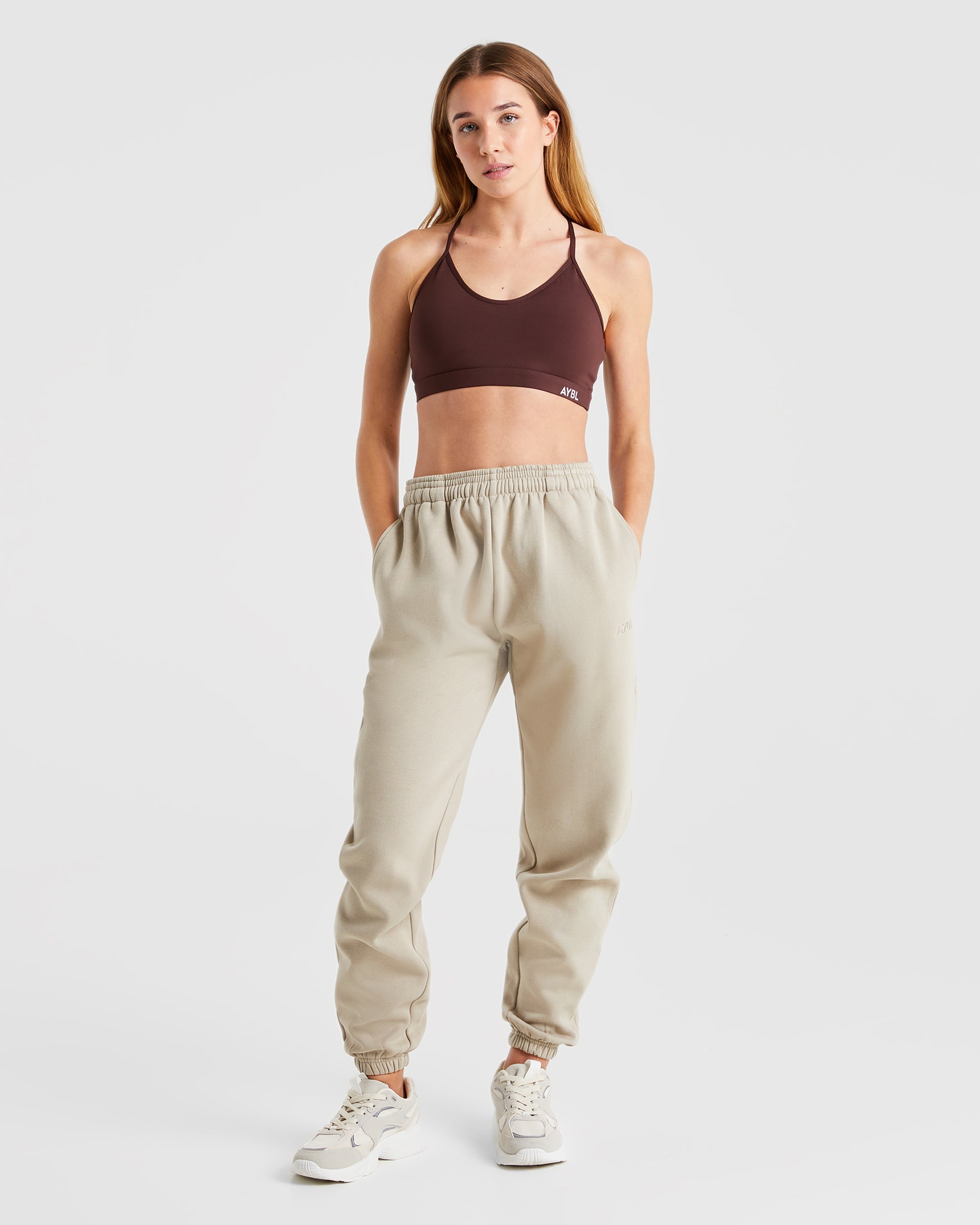 Premium Oversized Joggers - Light Taupe