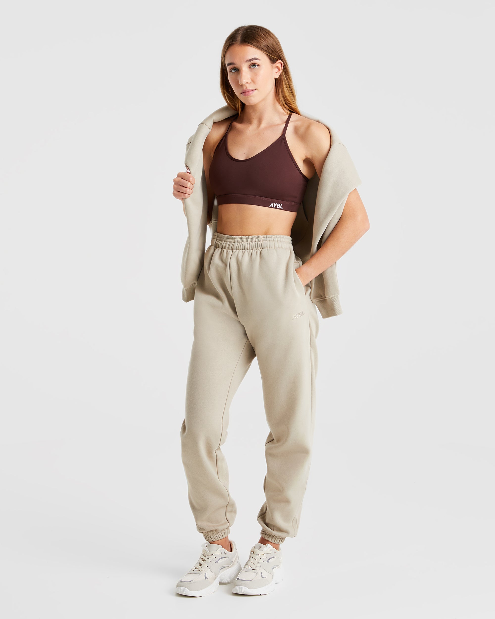 Premium Oversized Joggers - Light Taupe