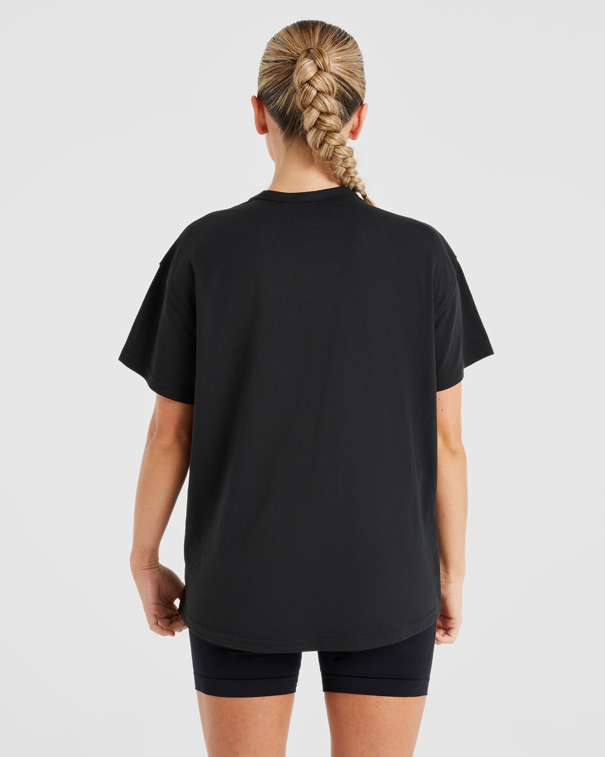 Mind Body Control Oversized T Shirt - Black