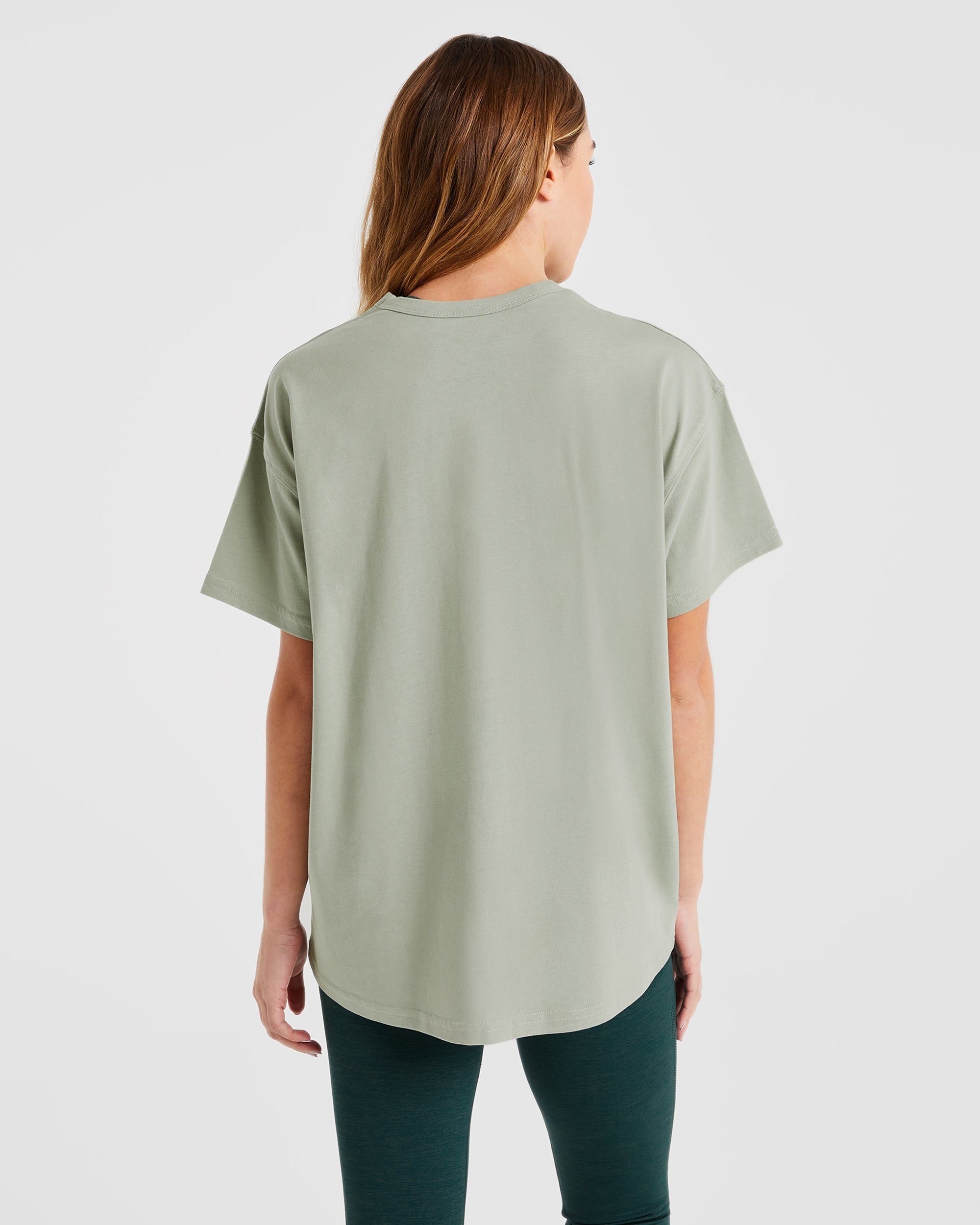 Mind Body Control Oversized T Shirt - Olive