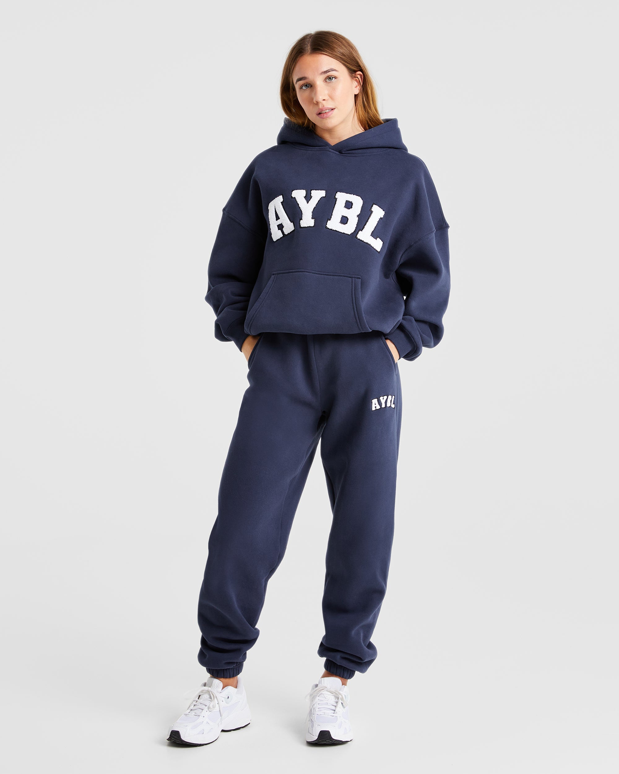 Varsity Oversized Joggers - Navy