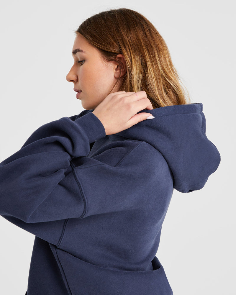 Oversized hoodie navy Clearance