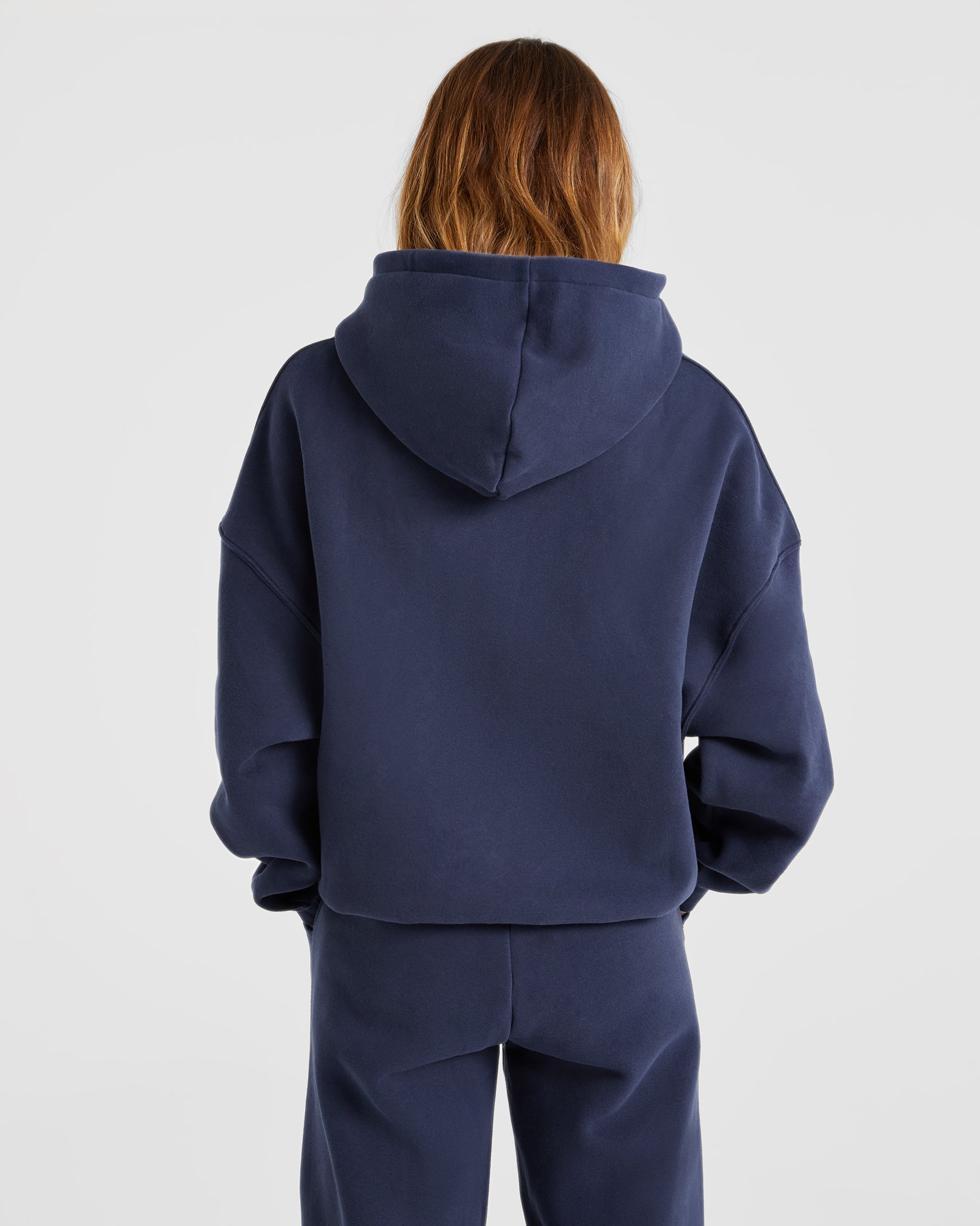 Varsity Oversized Hoodie - Navy