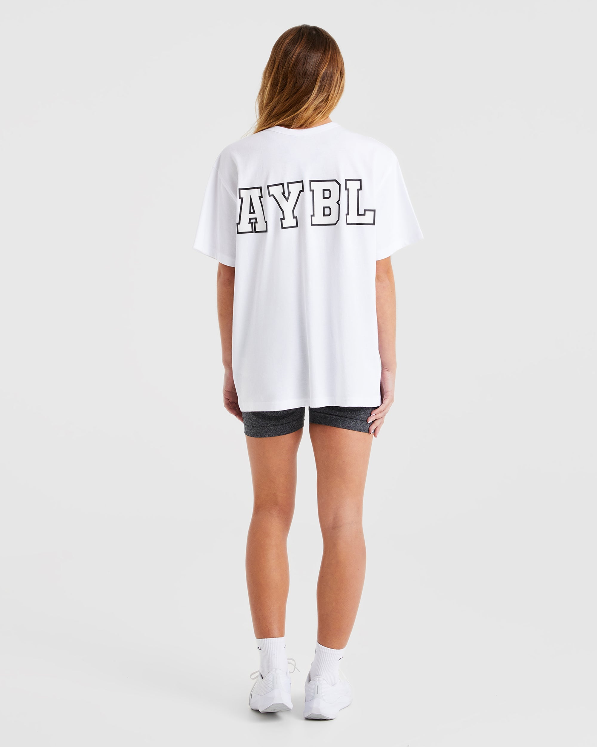 Varsity Statement Oversized T Shirt - White