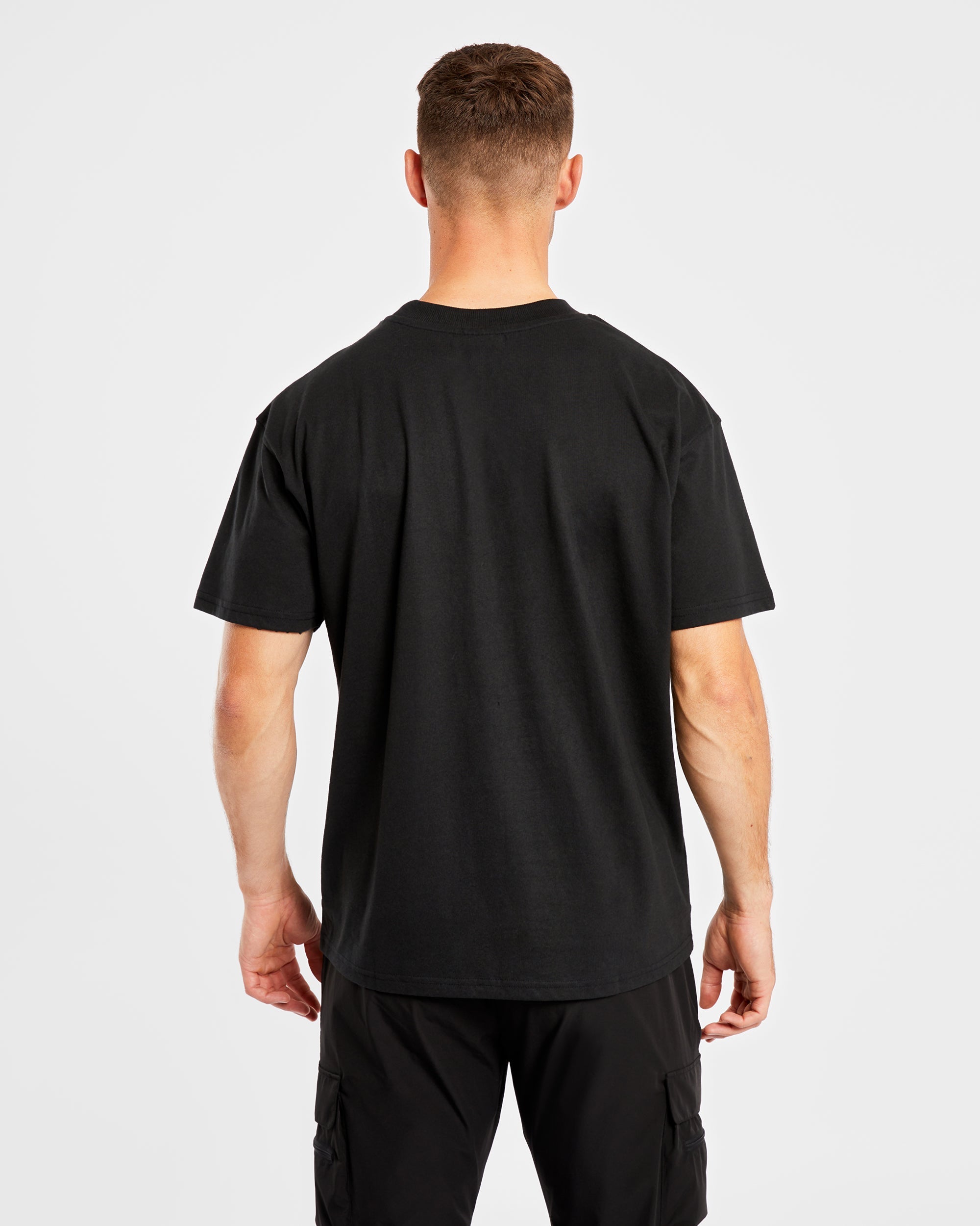 Athletics Varsity Oversized T Shirt - Black