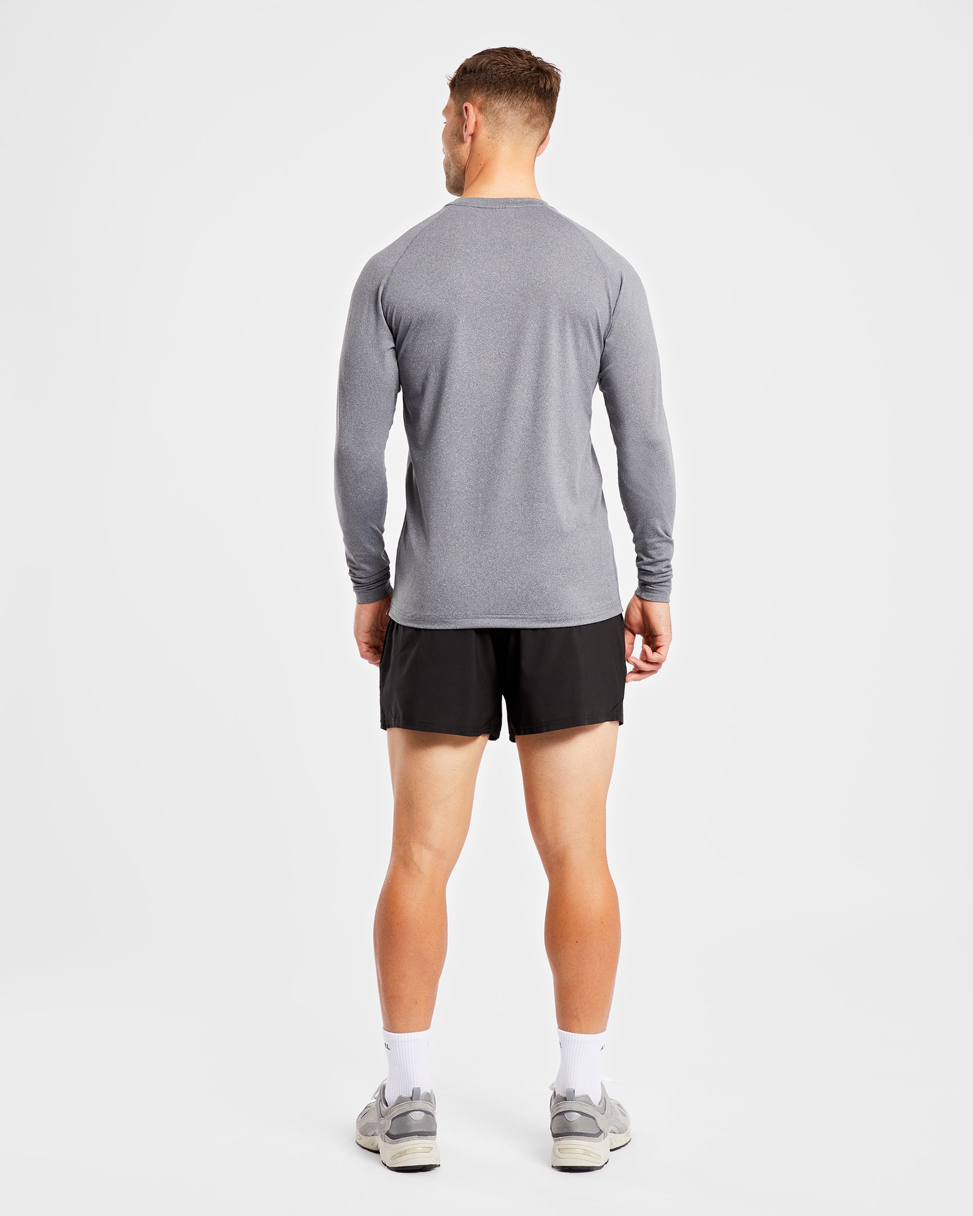 Essential Long Sleeve T Shirt - Grey Marl