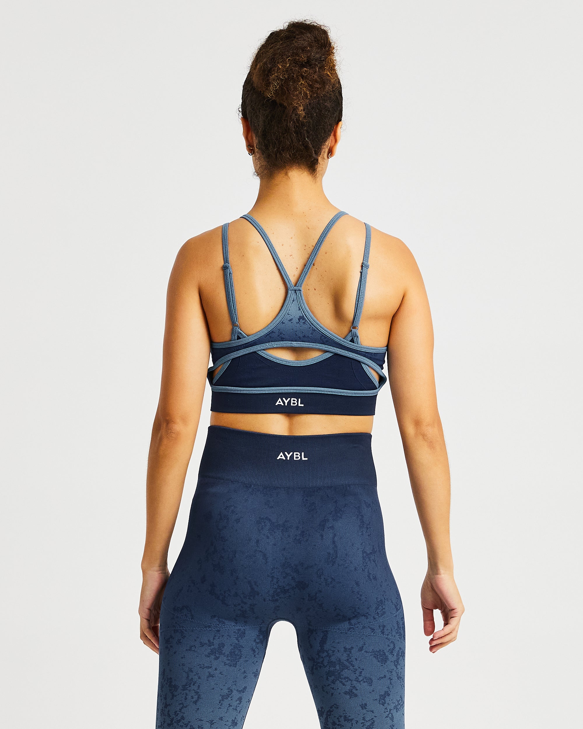 Flare seamless sports bra - blue