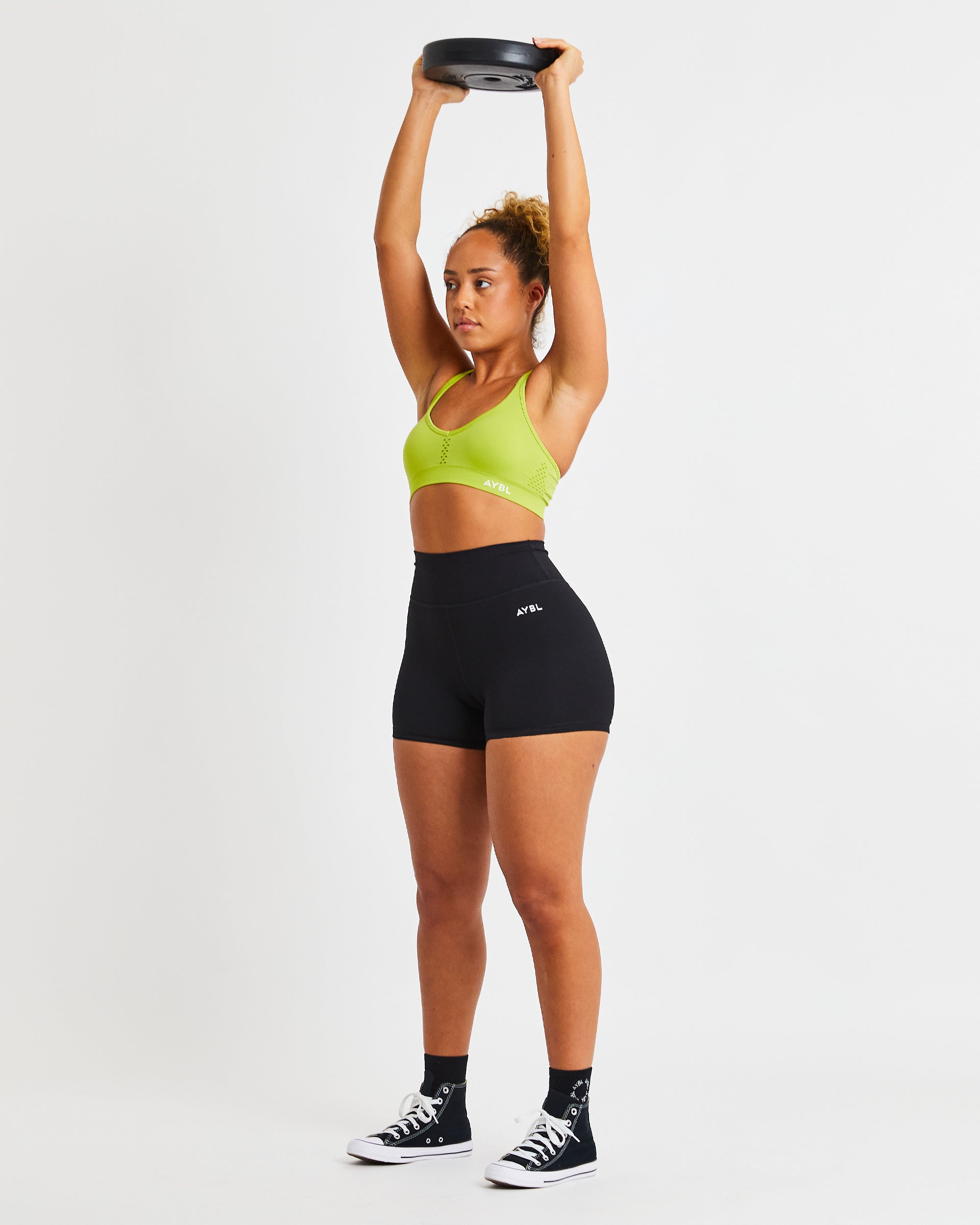 Essential Seamless Strappy Sports Bra - Lime Green