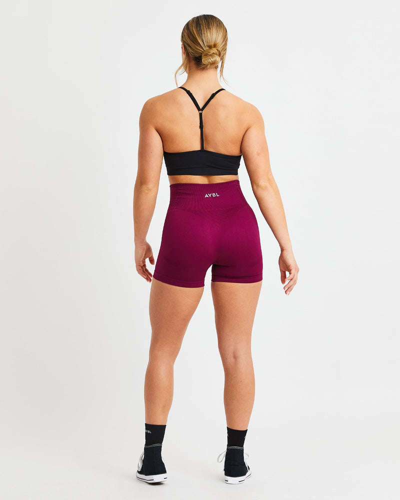 Essential Seamless V Neck Sports Bra - Black