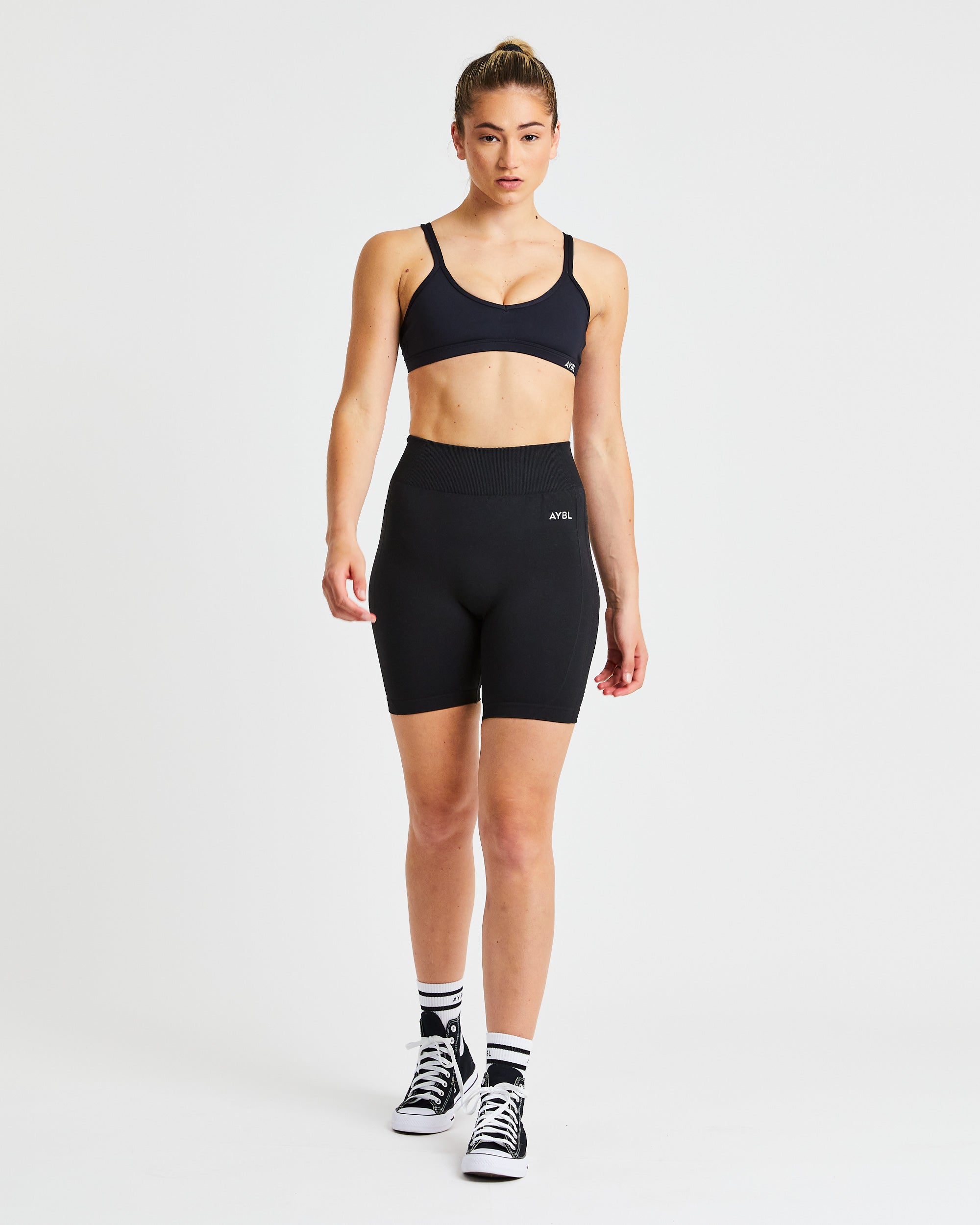 Essential Strappy Sports Bra - Black