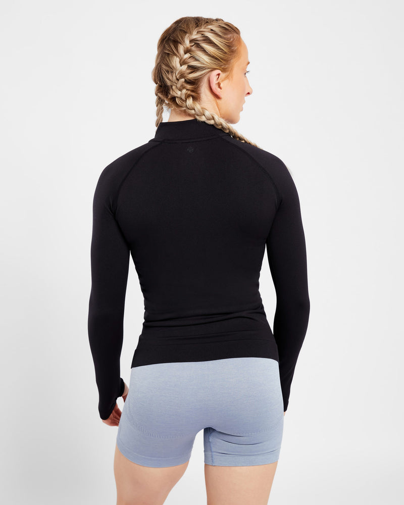 Essential Seamless Zip Jacket - Black – AYBL USA