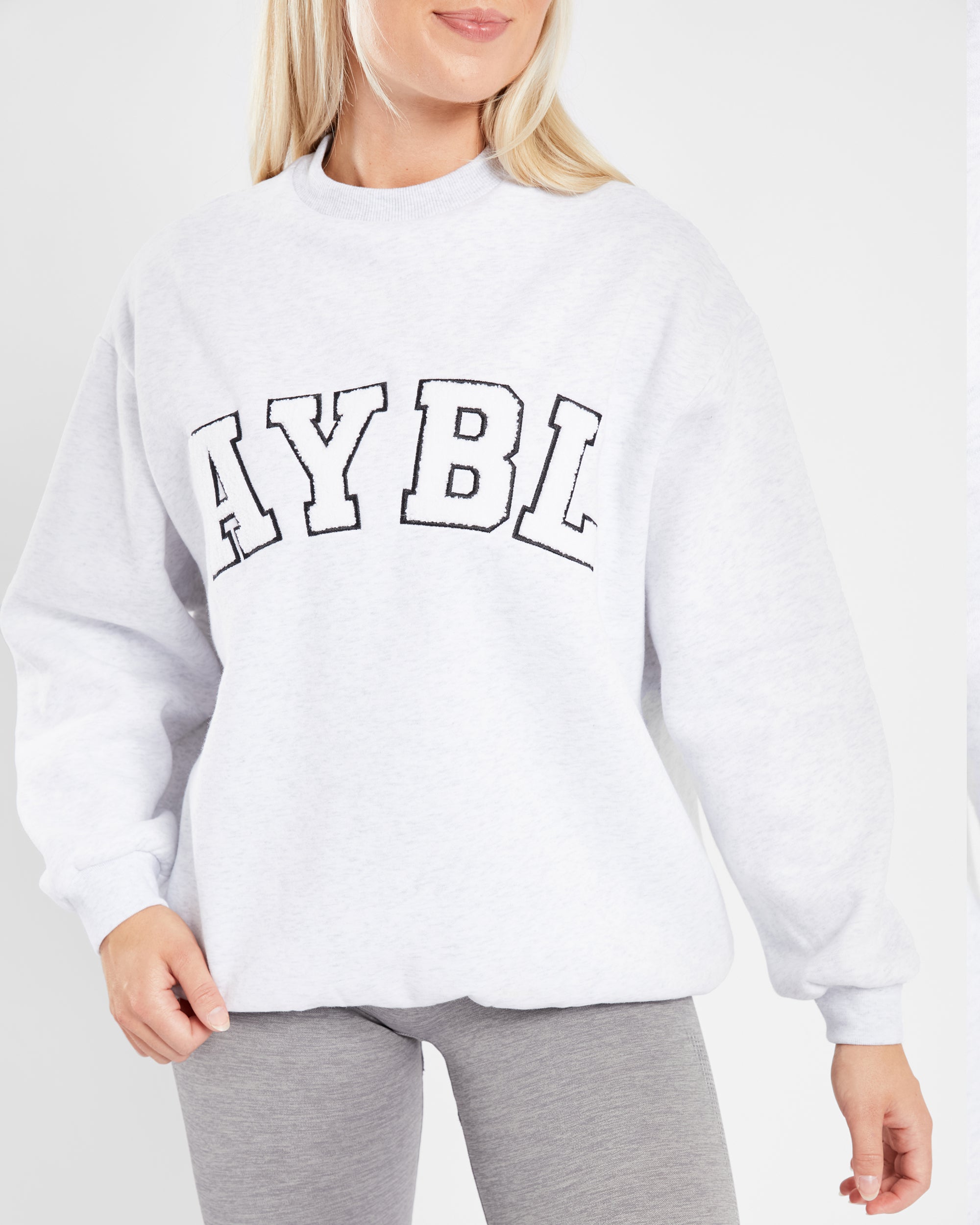 Varsity Oversized Sweatshirt - Heather Grey