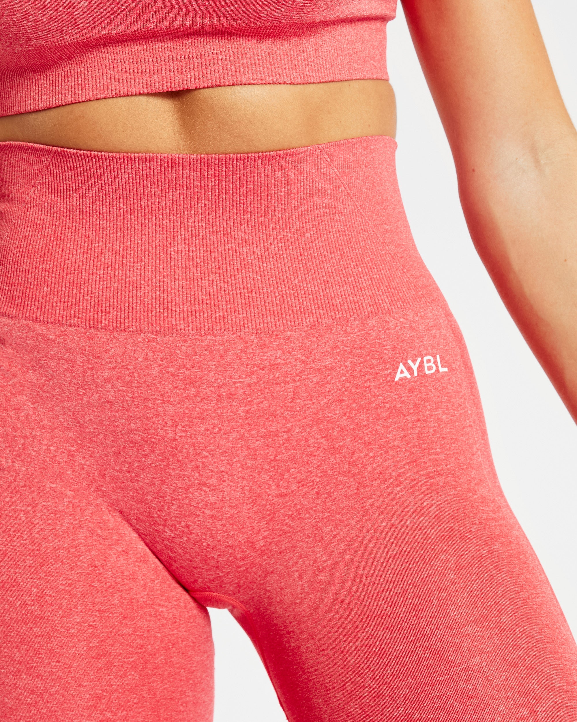 Empower Seamless Leggings - Coral Red Marl