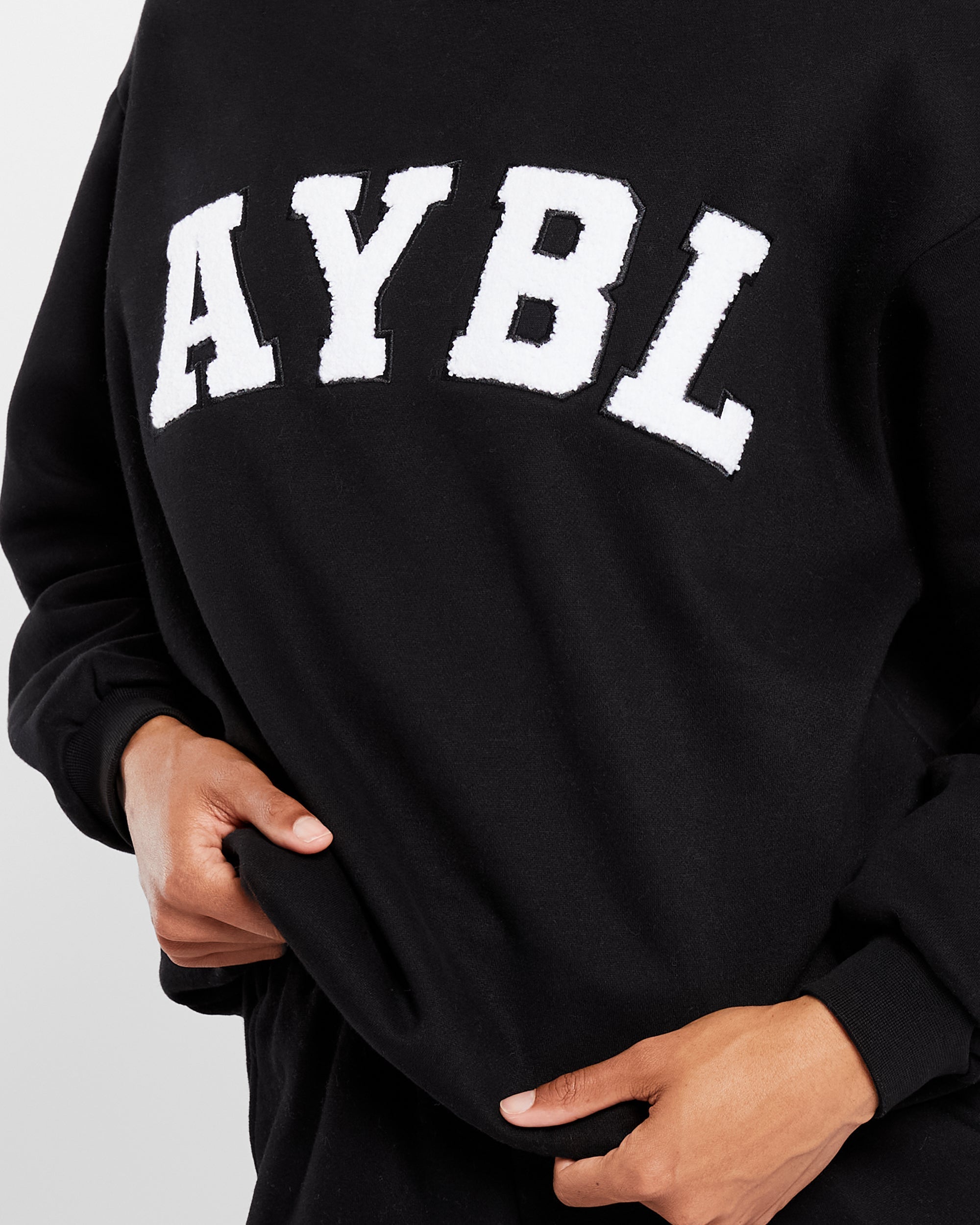 Varsity Oversized Sweatshirt - Black