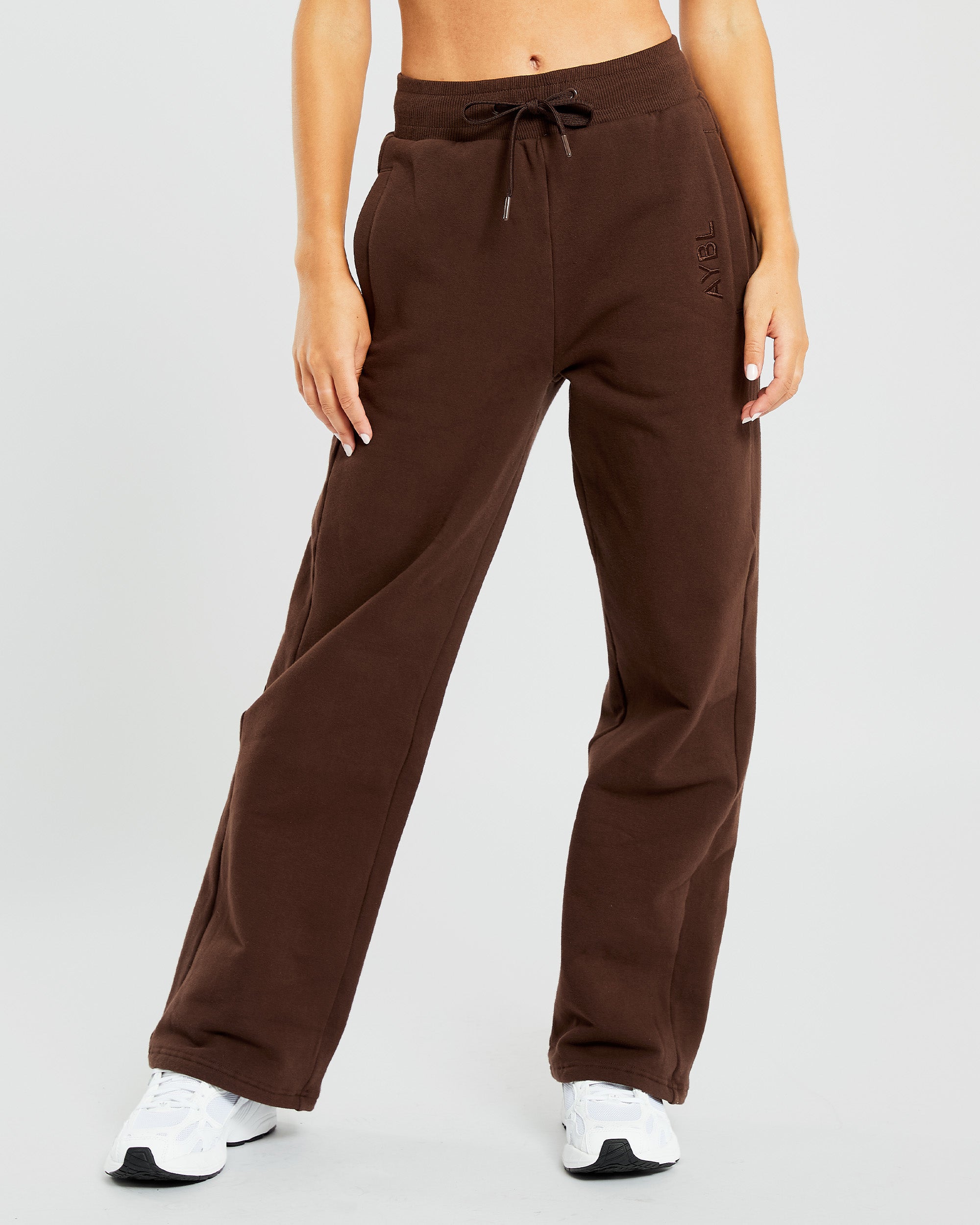 Everyday Relaxed Straight Leg Joggers - Brown