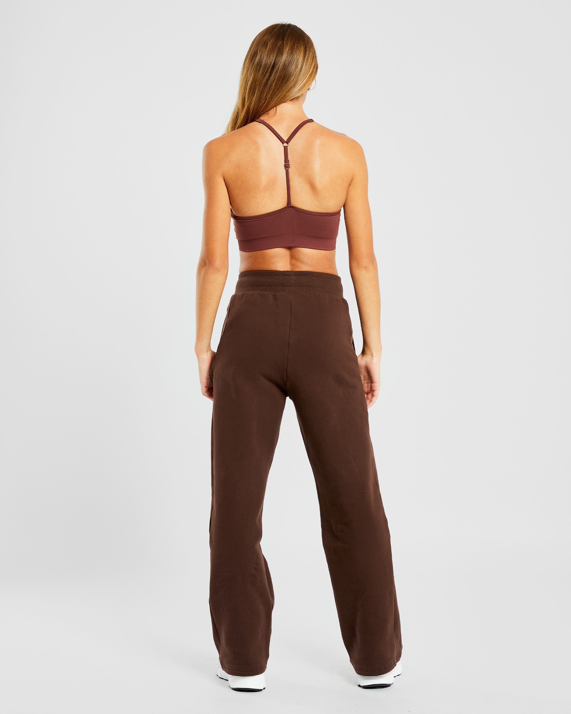 Everyday Relaxed Straight Leg Joggers - Brown