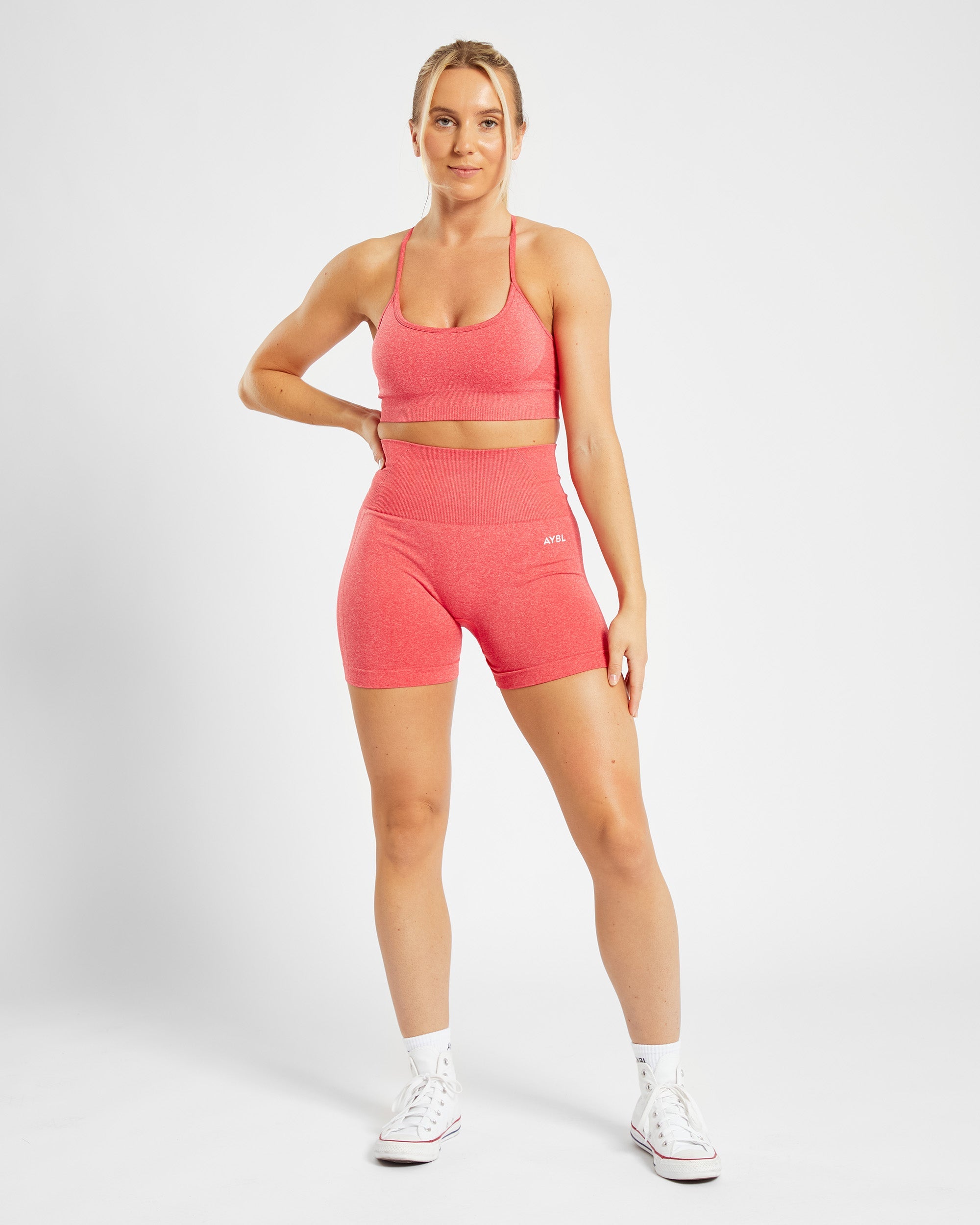 Empower Seamless Sports Bra - Coral Red Marl