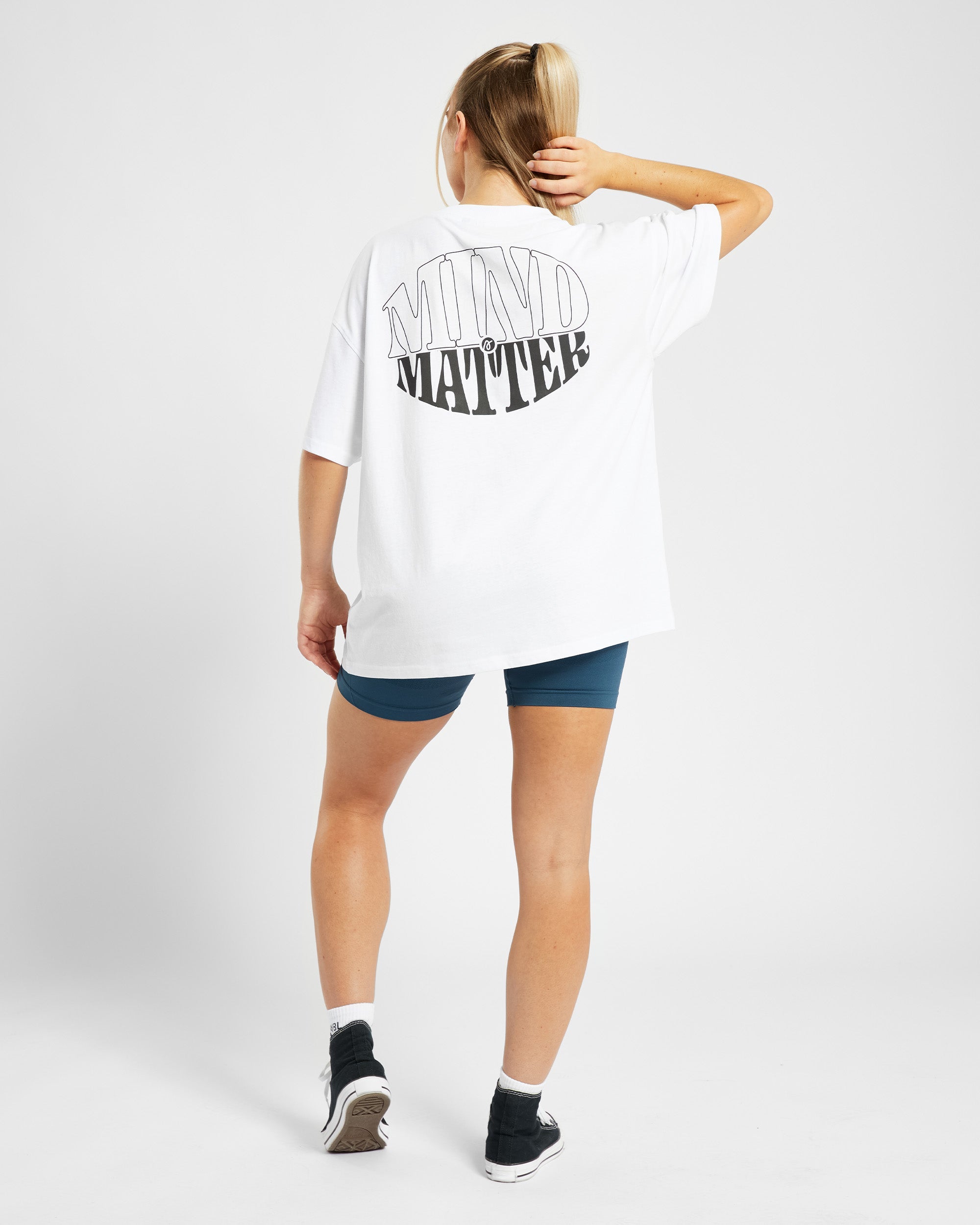 Mind Over Matter Oversized T Shirt - White