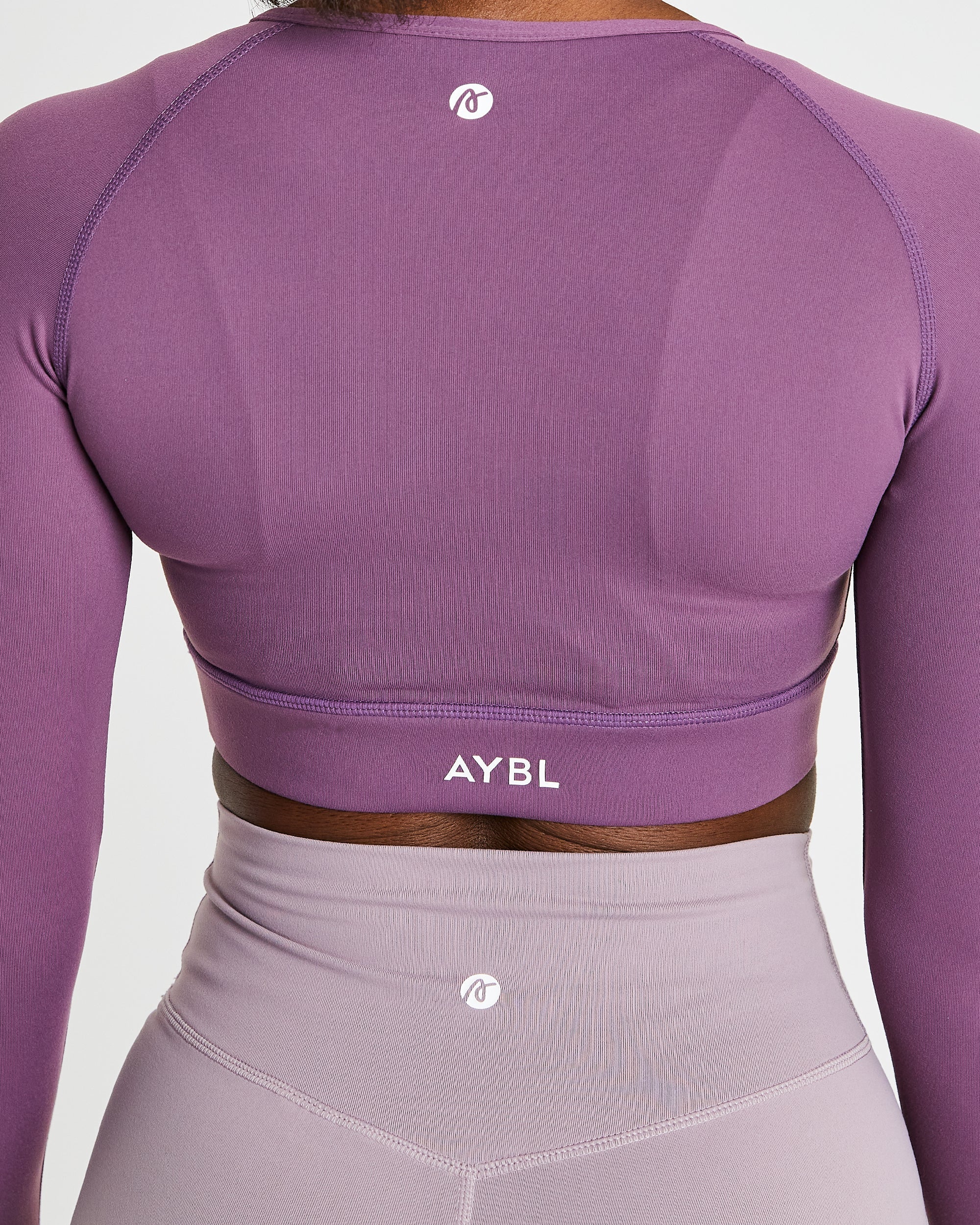 Core Long Sleeve Crop Top - Purple