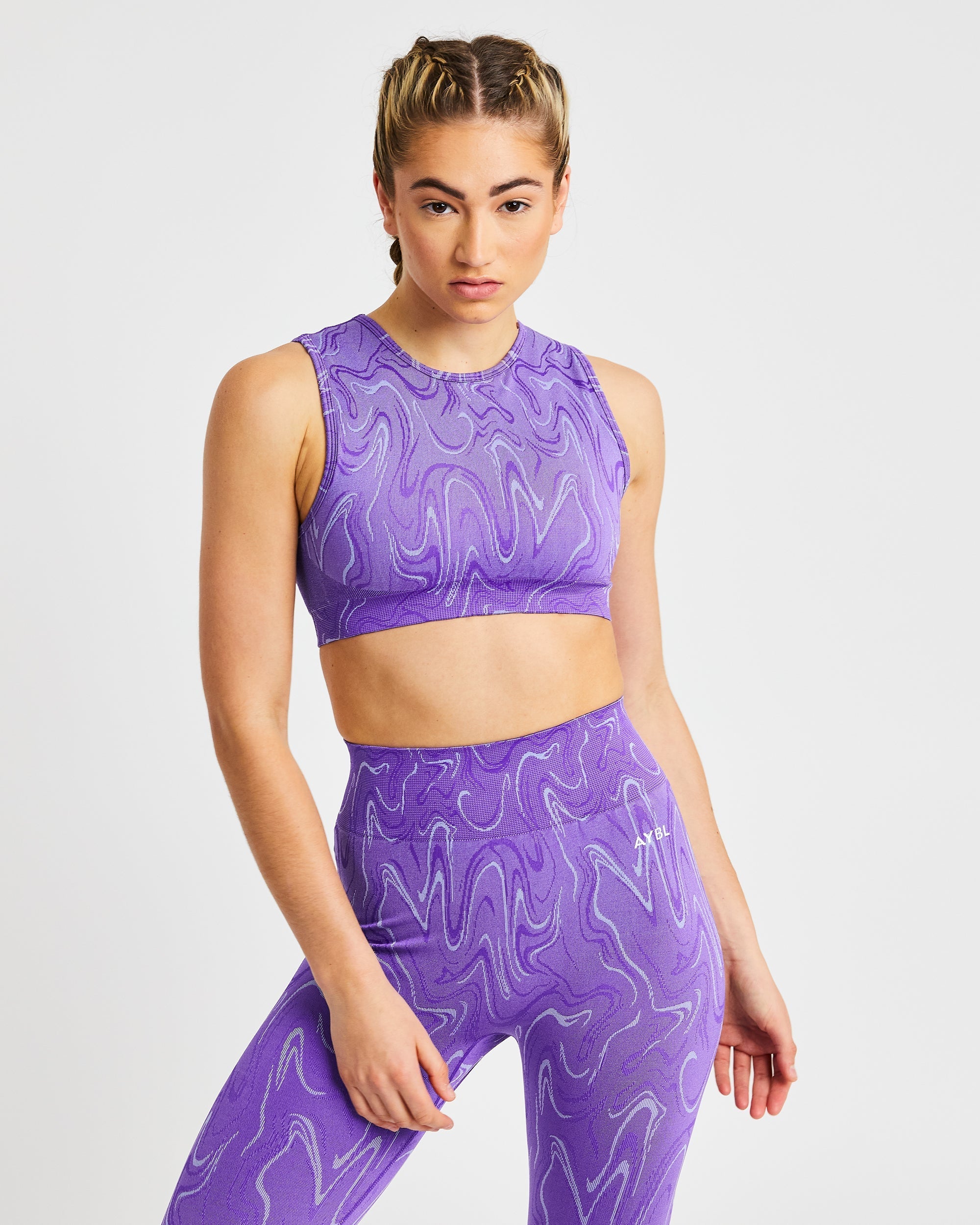 Velocity Seamless Crop Vest - Purple