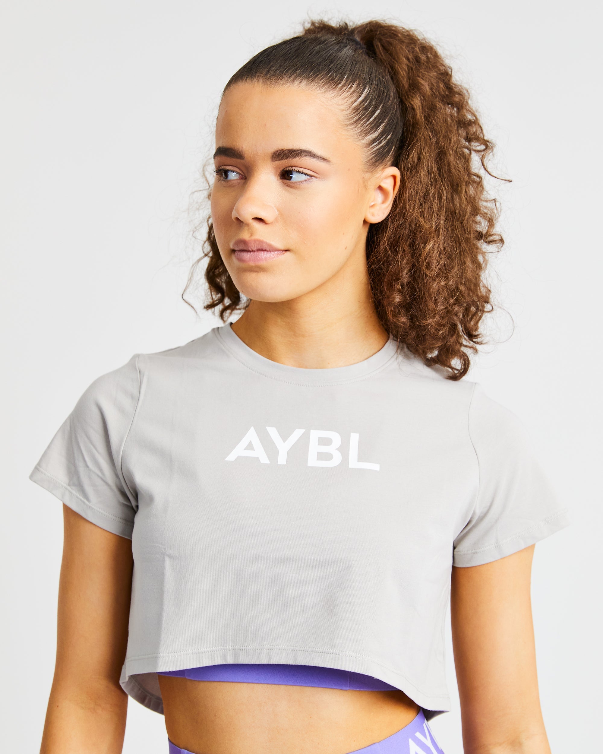 Crop T Shirt - Grey