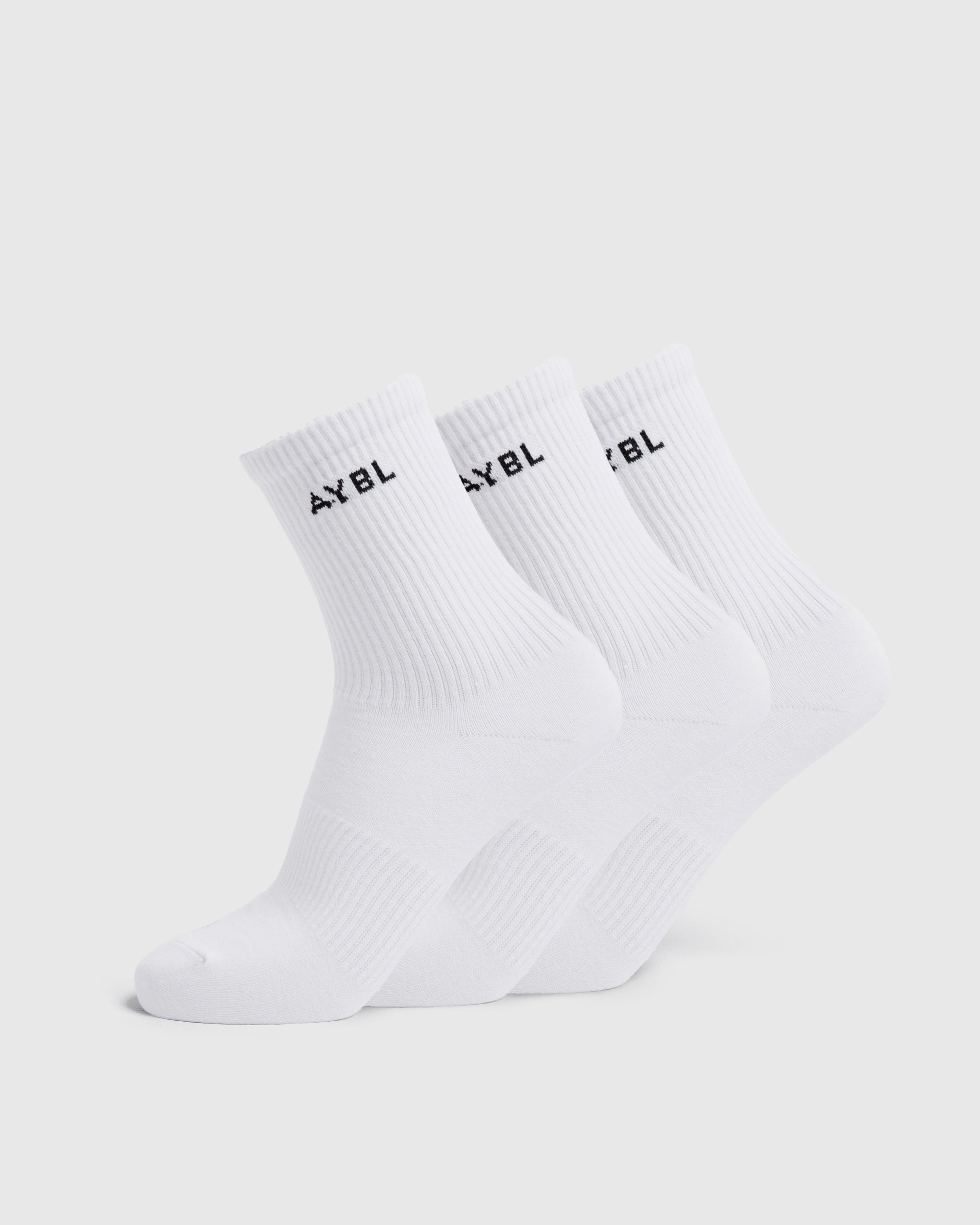 Everyday Crew Socks (3 Pack) - White – AYBL USA